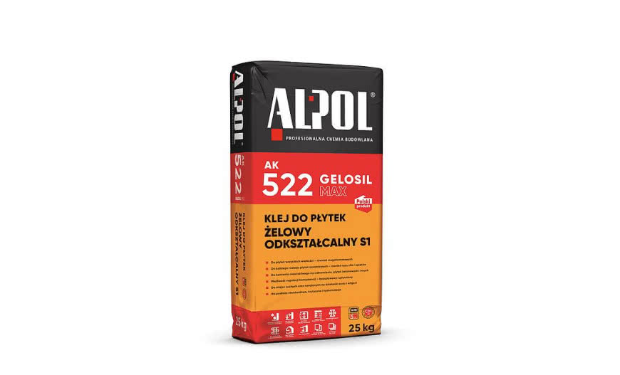 Nowy klej do płytek wielkoformatowych ALPOL AK 522 GELOSIL MAX