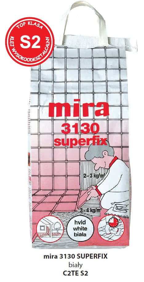 Zaprawa klejowa mira 3130 superfix (biała)