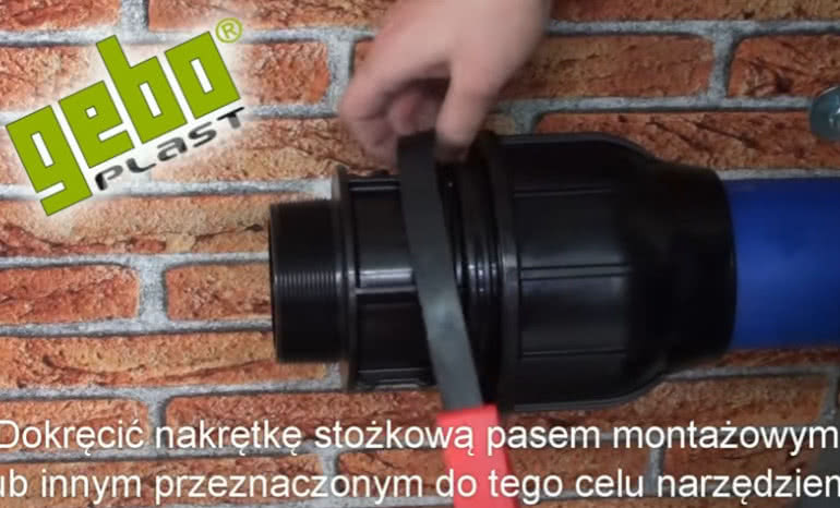 Gebo Plast. Łączniki zaciskowe z tworzywa sztucznego powyżej 75 mm średnicy